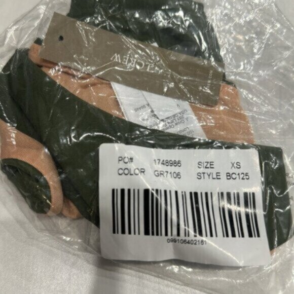 NWT J.Crew Green Curved Waist Cheeky Bikini Bottom Size XS - Picture 7 of 8